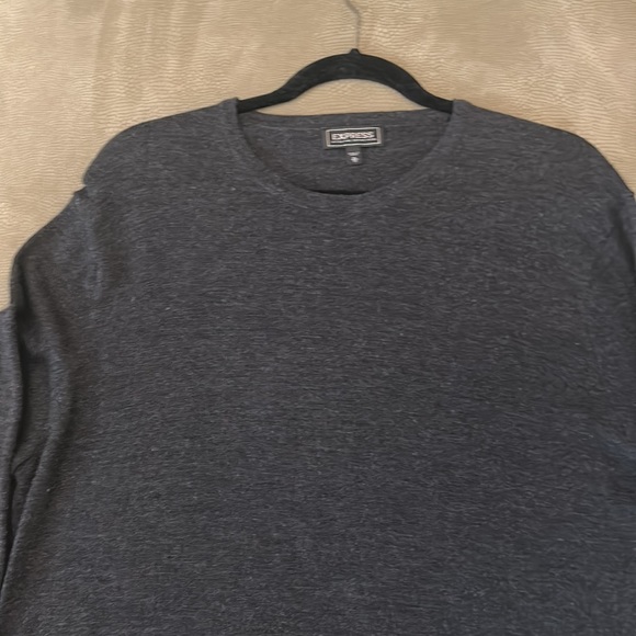 Express Men’s Extra Fine Moreno Wool Sweater size XL color Grey. - Picture 2 of 4